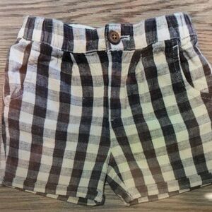 Classic Black & White Gingham Kids' Shorts